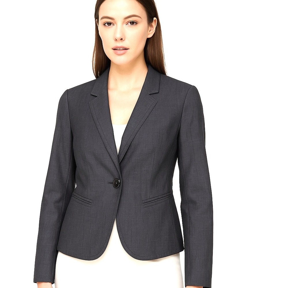 The Limited Denim Single Button Blazer  S Academia Preppy‎ Coastal Chic 92-09